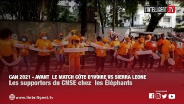 Avant le match CÔTE DIVOIRE VS SIERRA LEONE, les supporters du CNSE chez les ELEPHANTS