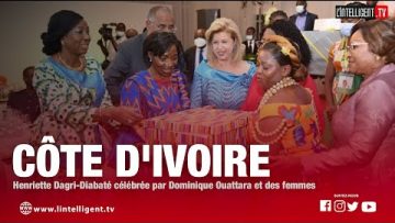 HENRIETTE DAGRI DIABATE célébrée par DOMINIQUE OUATTARA et des femmes
