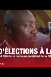 Jour délections à la FIF: CYRILLE DOMORAUD félicite le nouveau président de la FIF IDRISS DIALLO