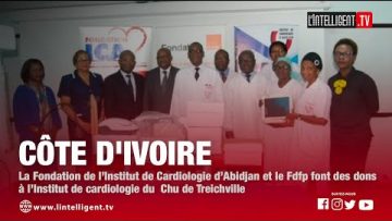 La fondation de linstitut de cardiologie dAbidjan et le FDFP font des dons au CHU de TREICHVILLE