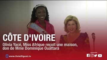 Miss Afrique Olivia YACÉ reçoit une maison de Mme Dominique OUATTARA
