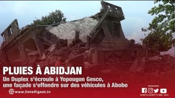 Pluies à Abidjan: un Duplex sécroule à Yop. Gesco, une façade seffondre sur des véhicules à Abobo