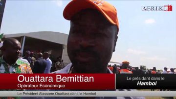 Réaction de Bémittian Ouattara lors de la visite détat du Président Ouattara dans le Hambol