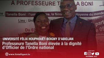 Professeure Tanella Boni élevée à la dignité d’Officier de l’Ordre national