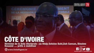 Révision de la liste électorale: au Rhdp Antoine Bahi, Dah Sansan, Binzène Kouamé, prêts à mobiliser