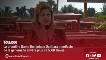 Toumodi : la Première Dame Dominique Ouattara manifeste de la générosité envers plus de 5000 élèves