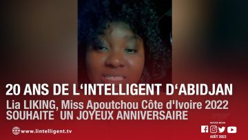 Lia LIKING, Miss Apoutchou Côte dIvoire 2022 souhaite un joyeux anniversaire à lIA