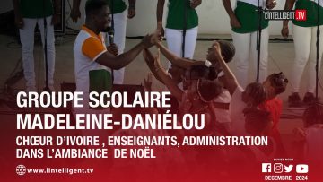 Madeleine Daniélou : Chœur d’Ivoire , enseignants, administration dans l’ambiance  de Noël