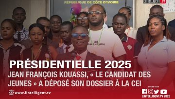 Présidentielle 2025: Jean François Kouassi, « le candidat des jeunes » a déposé son dossier à la CEI